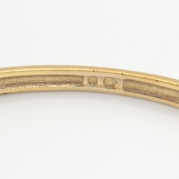 Swarovski Crystal Gold Bangel Bracelet with Clasp - Picture 8 of 8